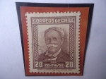 Stamps Chile -  Manuel Bulnes Prieto (1799-1866) Militar - Presidente por Dos Períodos Consecutivos (1846 al 1851)