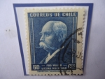 Stamps Chile -  Sello Pro Museo - Benjamín Vicuña Mackenna (1831-1886) Abogado, Político, Escritor e Historiador. 