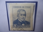 Sellos de America - Chile -  Manuel Montt Torres (1809-1880 -Dos Veces Presidente:1851 al 1856 y 1856 al 1861 - Abogado y Polític