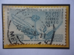 Stamps Mexico -  10°Aniversario de la Declaración de los Derechos Humanos- Monumento de Independencia.