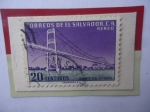 Stamps : America : El_Salvador :  Puente del Litoral o Puente de San Marcos Lempa(en la carretera del Litoral)-Donado por Japón.