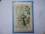 Stamps : America : El_Salvador :  Año Mundial de los Refugiados (1959-1960)- Sello Sobreimpreso - Valor 10Ct. Año 1960