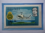 Sellos del Mundo : Asia : Brunei : Brunéi (Asia)-10°Aniv. de Royal Brunei Malay Regimiento (1961/71)-Fuerza Aérea Reales de Brunéi.
