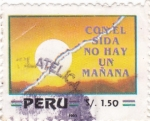 Stamps Peru -  CON EL SIDA NO HAY UN MAÑANA