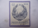 Stamps Romania -  Escudo de Armas -Republica Socialista de Rumania- Sello de 40 Bani Rumano.