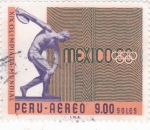 Stamps Peru -  OLIMPIDA MEXICO