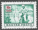 Stamps Hungary -  Gastos de envío, cartero en motocicleta