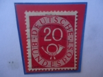 Stamps Germany -  Dígitos - Corneta de Correo- Sello del año 1951.
