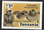 Stamps Tanzania -  Cerámica. Ollas para cocinar y agua