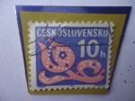 Stamps Czechoslovakia -  Postage Due - Serie Flores ornamentales.