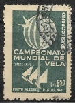 Sellos de America - Brasil -  Campeonato Del mundo de vela- Porto Alegre