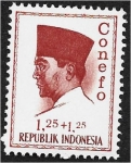 Sellos del Mundo : Asia : Indonesia : Conferencia de Nuevas Fuerzas Emergentes, Yakarta. Presidente Sukarno