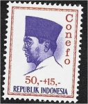 Stamps : Asia : Indonesia :  Conferencia de Nuevas Fuerzas Emergentes, Yakarta. Presidente Sukarno