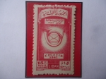 Stamps Lebanon -  12 Congreso de la UP.U. en Paris- carta y Corneta de Correo- Sello 15 Piastra Libanesa