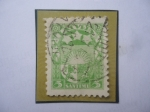 Stamps Latvia -  Republica de Letonia-Escudo de Armas-Sello de 5 Santims letón. Año1925.