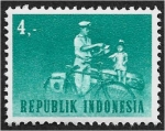 Stamps : Asia : Indonesia :  Transporte y comunicación, Ciclo-cartero