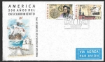 Stamps Chile -  SPD 1023-1024 - V Centenario del Descubrimiento de América (UPAEP)