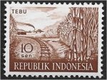 Stamps : Asia : Indonesia :  Productos agrícolas. TEBU de caña de azúcar (Saccharum officinarum)