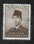Stamps Indonesia -  Presidente Sukarno (1951-1953), Presidente Sukarno
