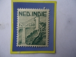 Stamps India -  Indias Orientales Neerlandesas - Viaducto Ferroviario- Puente- Sello de 1 Ct. año 1946/49.