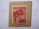 Stamps India -  Indias Orientales Neerlandesas - Sello de 2,1/2 Cénts. Indio neerlandeses. Año 1946. 