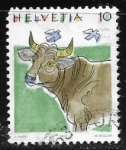 Stamps Switzerland -  Mamiferos - vaca