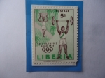 Stamps : Africa : Liberia :  Levantamiento de Pesas - XII Juegos Olímpicos 1960-Roma - 
