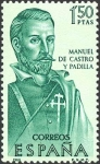 Stamps Spain -  VII serie Forjadores de América. Manuel de Castro y Padilla (1490-1552)