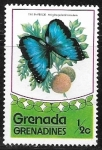 Sellos de America - Granada -  Mariposas - Lycorea ceres