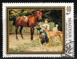 Stamps Hungary -  Greyhounds, János Vaszary