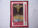 Stamps : America : Guyana :  Cristo de San Juan de la Cruz (1951)-Oleo del Pintor Español Salvador Dalí (1904-1989)-Pascua de 196