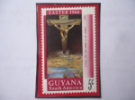 Stamps Guyana -  Cristo de San Juan de la Cruz (1951)-Oleo del Pintor Español Salvador Dalí (1904-1989)-Pascua de 196