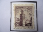 Stamps Morocco -  Minaret Chellah,Rabat-Marruecos-Las Ruinas de un Mimarete en la necrópolis de Chellah-Serie:Monument