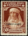 Stamps Morocco -  Cabo Juby 035 ** Cruz Roja.