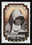 Sellos de Africa - Rwanda -  75 Aniversario de la Iglesia Catolica Hermana Yohanna