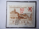 Sellos de Europa - Polonia -  Warszawy-7°Siglo de Varsovia- 700°Aniversario-Antiguo Ayuntaminto, Siglo XVII-Sello Sobretasa:50 sob