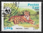 Sellos de Asia - Laos -  Panthera tigris