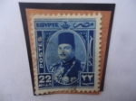 Stamps Egypt -  Kig Farouk (1920-1965)- Sello de 22 millieme Egipcio año 1944