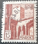 Stamps France -  MARRUECOS FRANCÉS 1951. Patio Oudaias, Rabat 