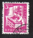 Stamps Romania -  Vida diaria. Estudiantes