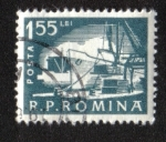Stamps Romania -  Vida diaria. Barcos en puerto