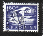Stamps Romania -  Vida diaria. Corredor al inicio