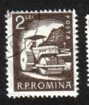 Stamps Romania -  Vida diaria. Rodillo de calle