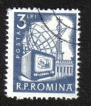 Stamps Romania -  Vida diaria. Equipos de tecnología de radio y televisión