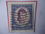 Stamps Venezuela -  Alexander Von Hunboldt- 1er centenario de la Muerte de Alexander Von Humboldt (1859-1959)-  Sello de
