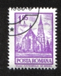Stamps : Europe : Romania :  Definitivas - Edificios. Cluj - Catedral de San Miguel