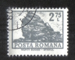 Stamps Romania -  Definitivas - Edificios. Montañas Bucegi - La Esfinge