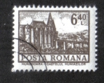 Stamps Romania -  Definitivas - Edificios. Hunedoara - Castillo de Huneiazilor