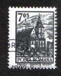 Stamps Romania -  Definitivas - Edificios. Brasov - Iglesia Negra