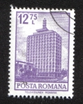 Stamps Romania -  Definitivas - Edificios. Edificio de T.V., Bucarest